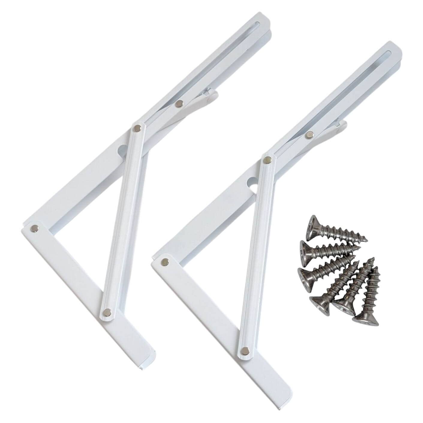 Siso 1 coppia di mensole pieghevoli 60 KG CAMPER 300x170 mm bianco opaco